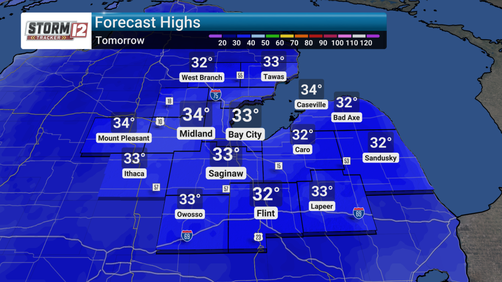 Snow Tapers, Still a Chilly Monday | Forecast | abc12.com