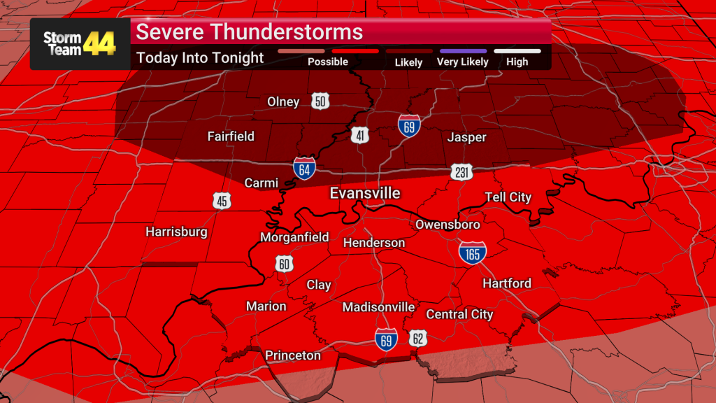 Severe storms likely today | Forecast | wevv.com