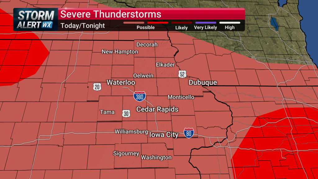 Warm and humid with scattered strong storms | Forecast | kwwl.com